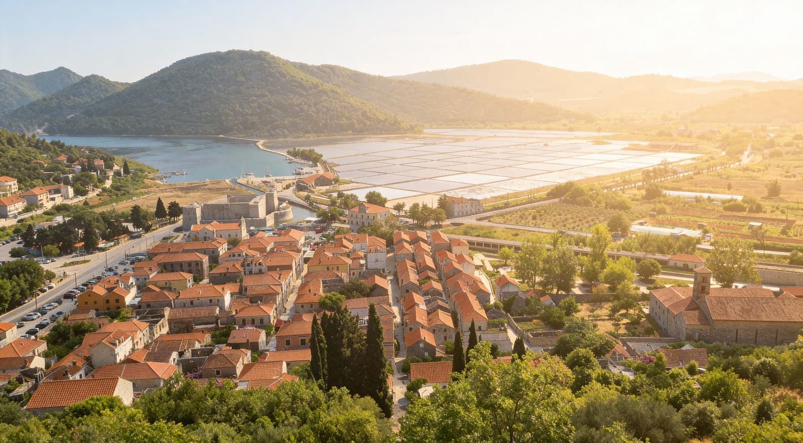 Ston walls and salt pans