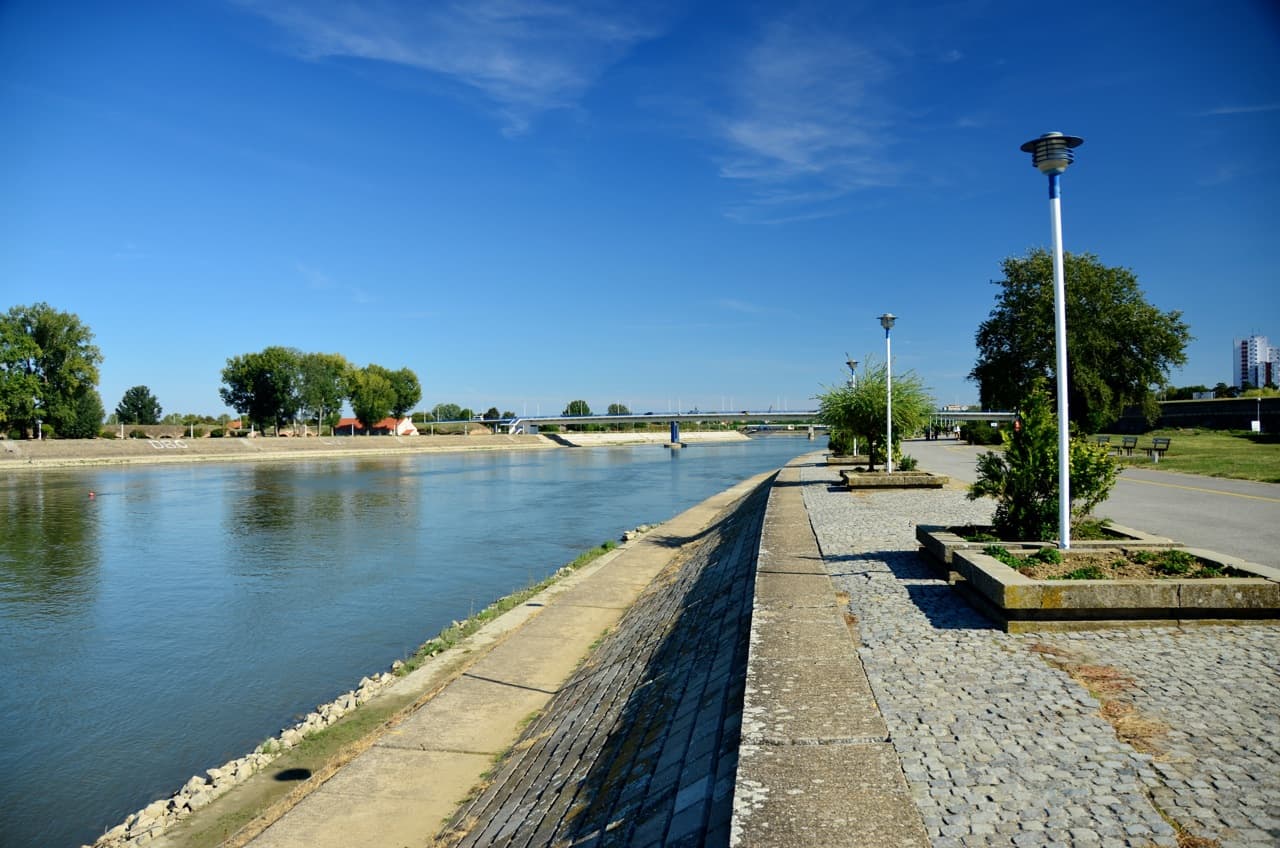 The Drava river in Osijek