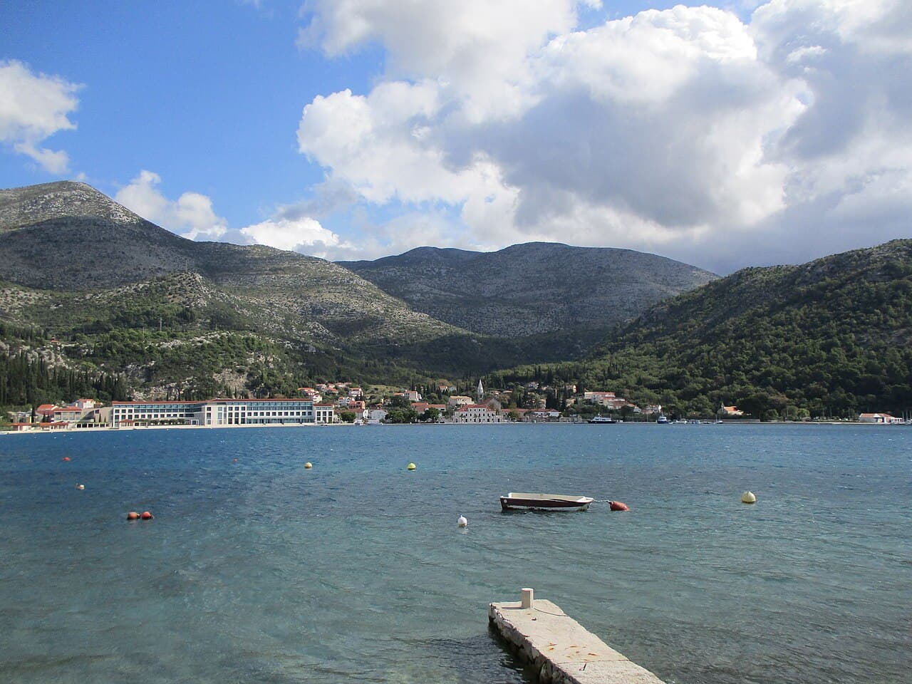 Waterfront and bay of Slano, Dubrovnik Riviera, Croatia