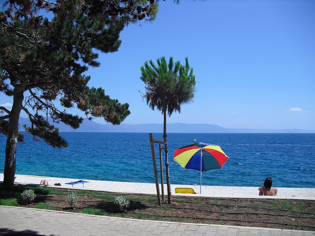 Beach in Rabac, below Labin