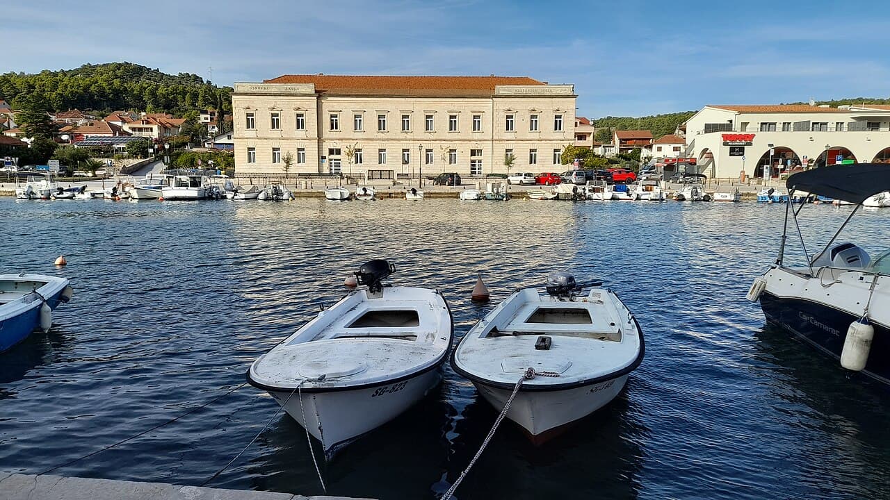 Small boats in the harbour of Stari Grad on Hvar