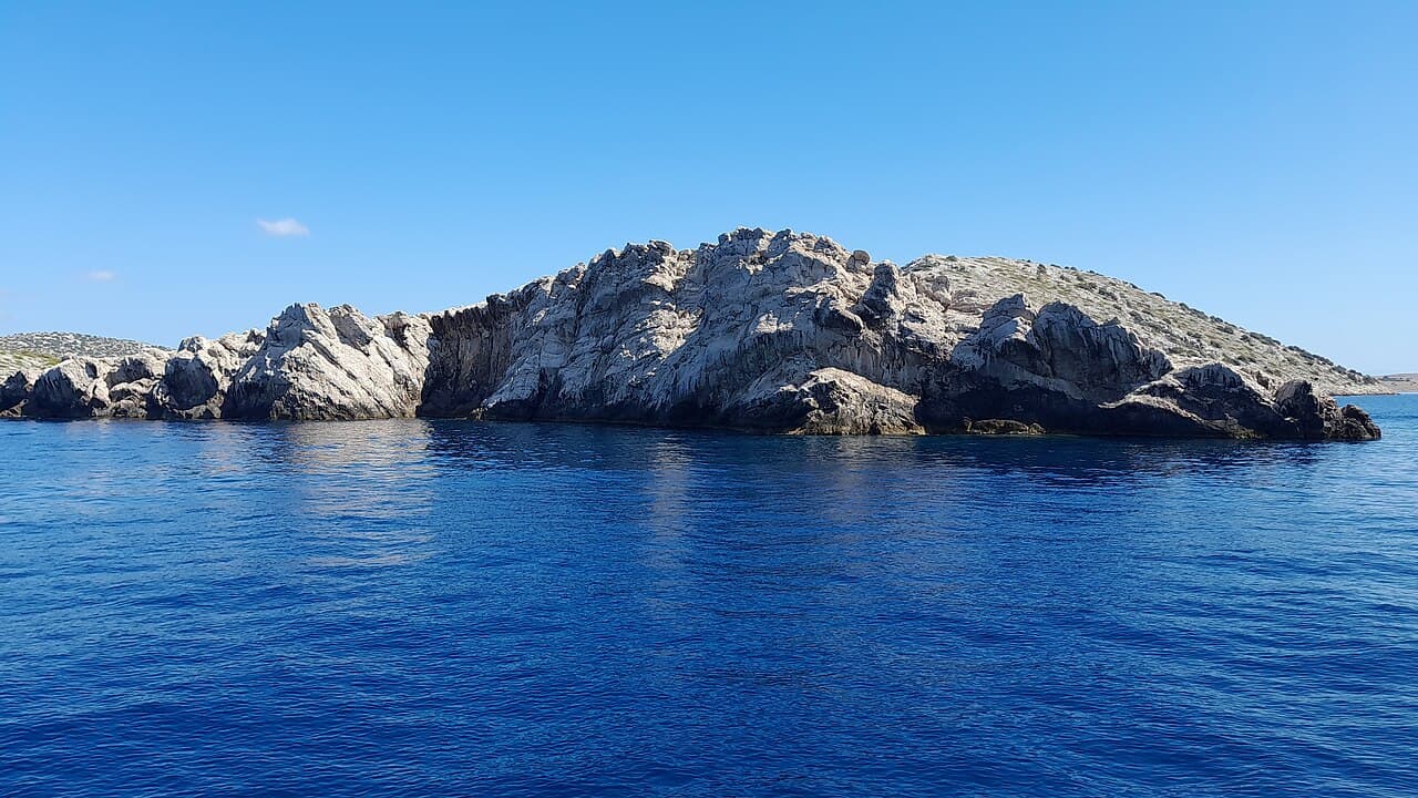 Bare limestone islet in Kornati National Park