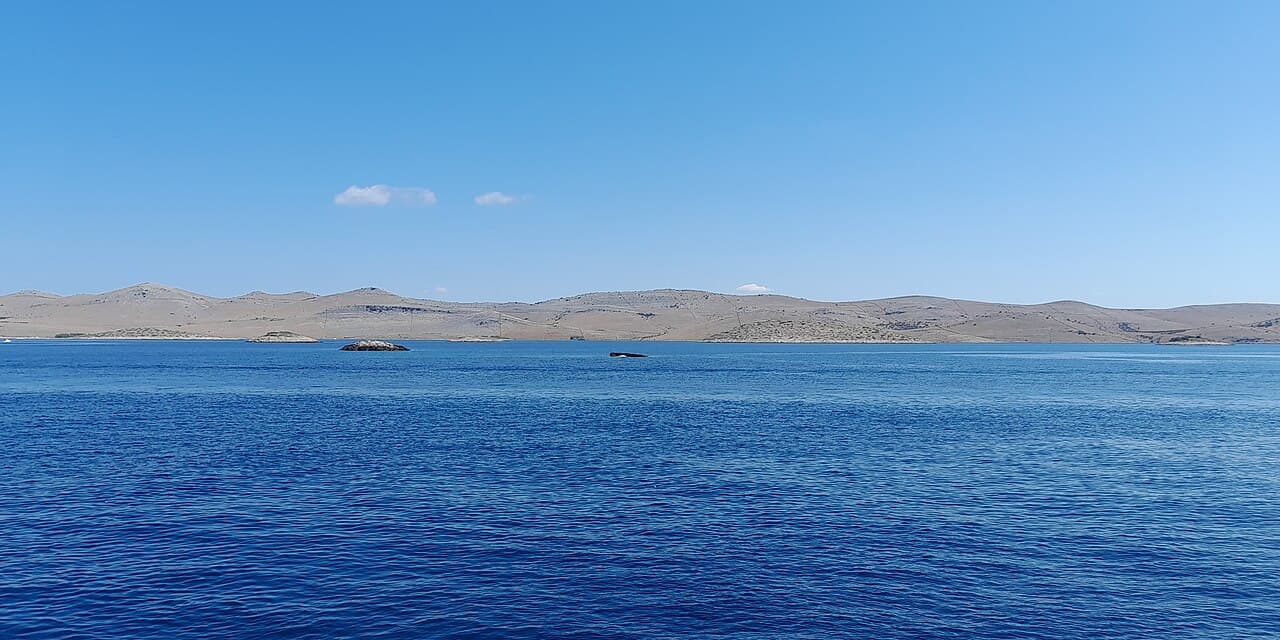 Islands of Kornati National Park seen from the sea